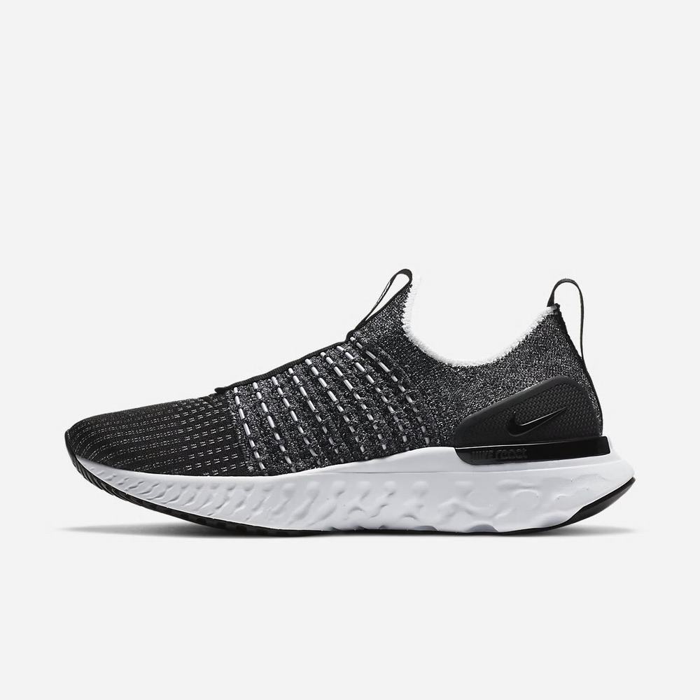 Chaussure De Running Nike React Phantom Run Flyknit 2 Noir 3015-479 Black/White Femme | EUU-02514743